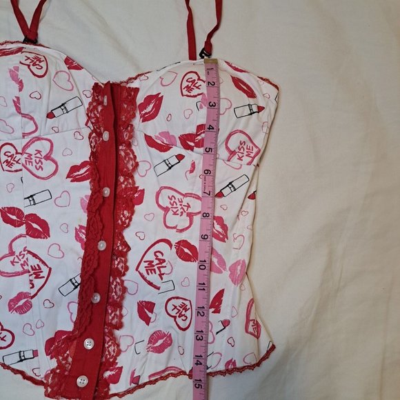 Dead Threads Date Night Flirty Blouse Valentines Womens Top Size M - Picture 11 of 16